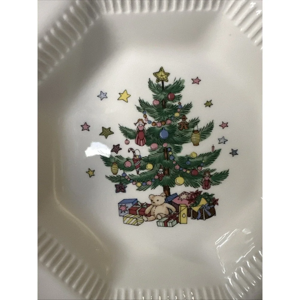Set Of 6 Nikko Christmastime Rimmed Soup Bowls/Ironstone/8